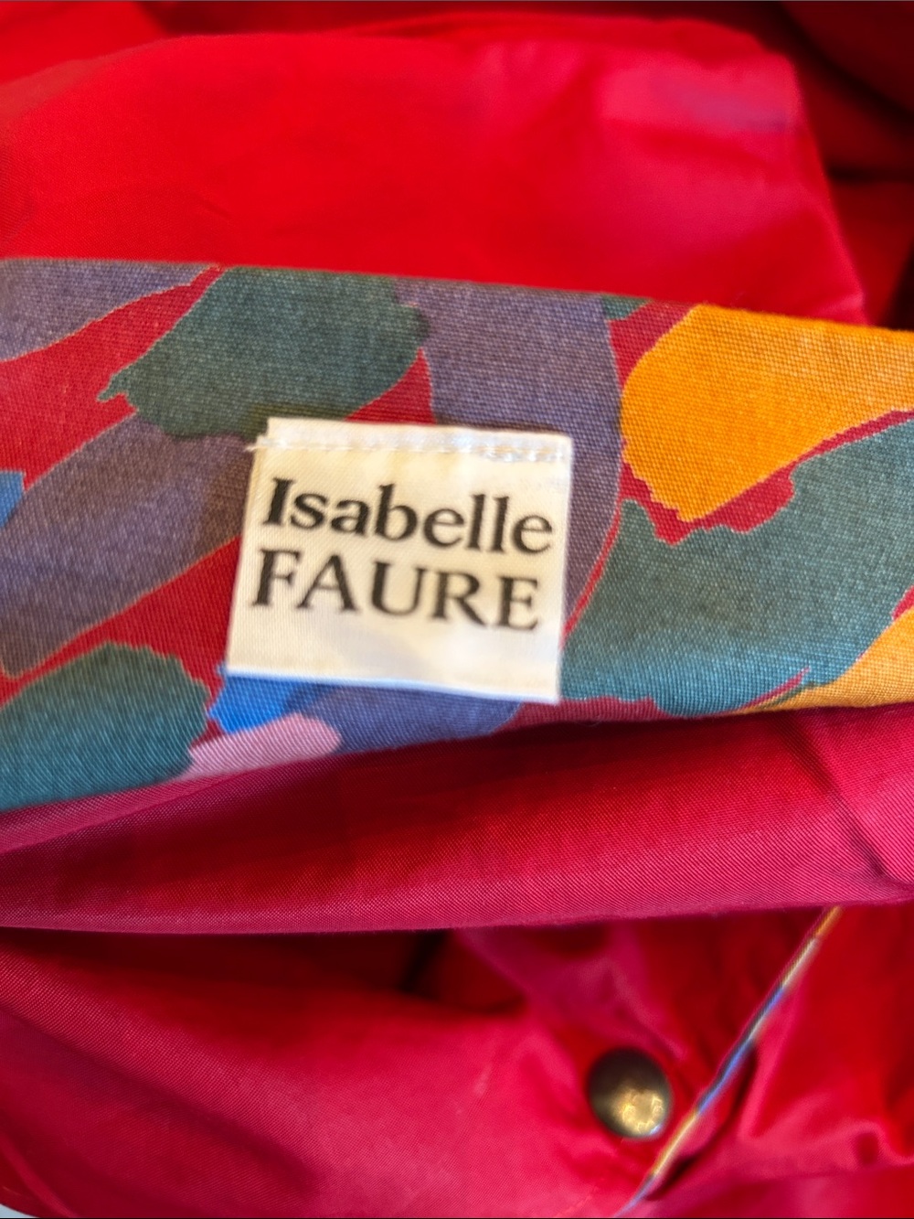 Isabelle Faure Reversible Barn Jacket, Red/Pattern - Picture 6 of 7